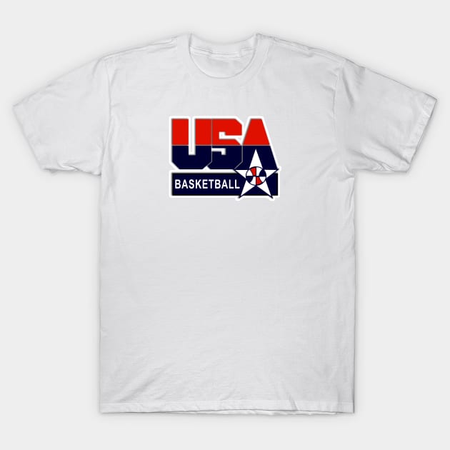 USA Bball America Basketball 1992 T-Shirt by DMS DESIGN